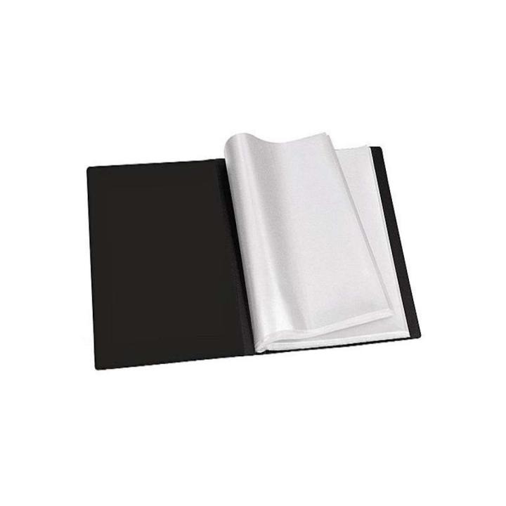 Plastic Sheet File - 60 Pocket - Black