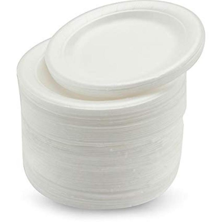 Disposable Plastic Plate Medium Size - 50 Pcs