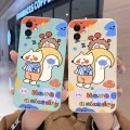 JIUMOO For iPhone 5s Case Thin New Design Case Side Phone Case Square Edge Silicone Casing Cartoon Fox Full Back Cover Camera Cases Shockproof Protection Softcase. 