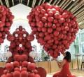 Pack of 100 Shining Red Romantic Wedding Room new Bedroom Wedding decoration Scene Layout Set Balloons. 
