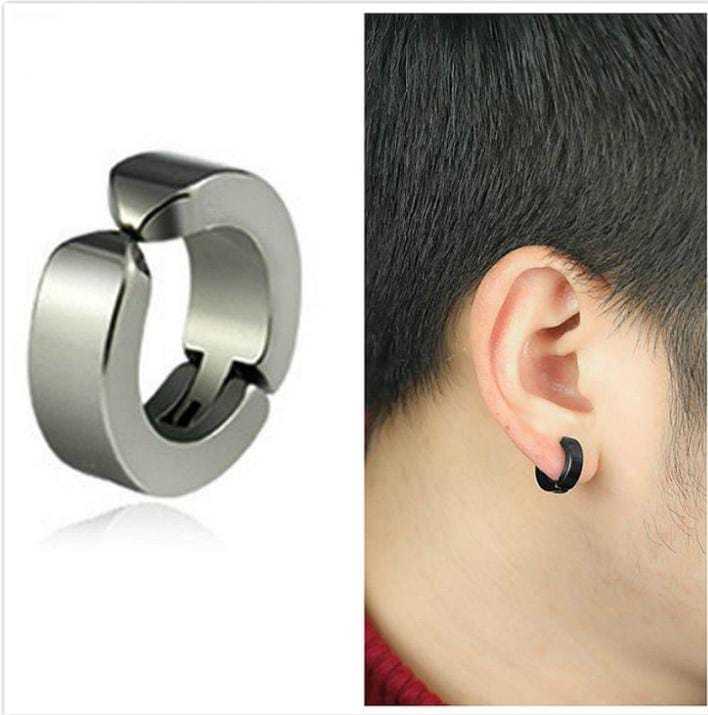 Earring for boys and men stainless steel Good Quality Ear clip earrings for boys and men