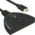 HDMI Switch, GANA 4K HDMI Splitter 3 in 1 Out, 3-Port HDMI Switcher Selector with Pigtail HDMI Cable,Supports Full HD 4K 1080P 3D Player, HDMI Hub Compatible with Fire Stick,HDTV,PS4 Game Consoles,PC. 