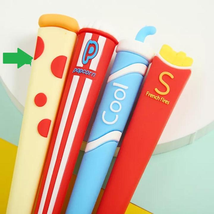 01 Piece Cute Stationery Pens Gel Food Pizza Cool Drink Popcorn Kawai Ballpoint Funny Rollerball School