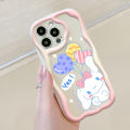Hontinga for Redmi A3x Redmi A3 Back Cover Cute Cinnamoroll Cream Texture Phone Case Wavy Edge Soft Silicone Cover. 