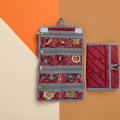 CUSTOMIZEJewellery Organizer Box for Girls | Ear Rings & Necklace_Bracelets Holder | Small Jewelry Box Vanity Hanger Stand Velvet. 