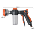Garden Hose Nozzle,8 Patterns Hose Sprayer High Pressure, Dog Wash, with Soap Dispenser. 
