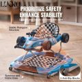 2-in-1 Formula 1 Car Baby Walker & Rocker ,Adjustable Height, Lights, Music, and Steering Wheel for Toddlers 6-24 Months babies. 