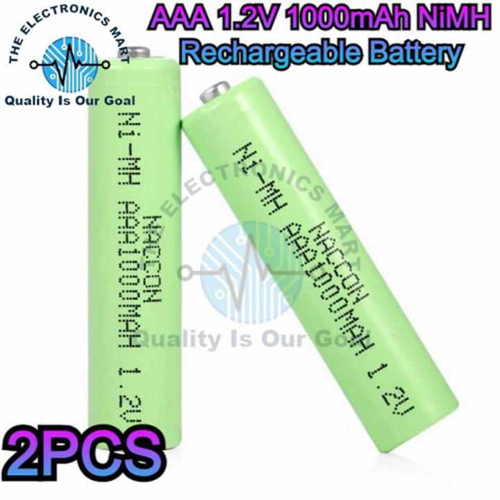 2PCS AAA 1.2V 1000mAh NiMH Rechargeable Battery In Pakistan