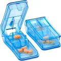 Portable Pill Cutter Box Convenient Storage Box Tablet Cutter Splitter Medicine Pill Holder Pill Cutter Pill box. 