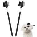 Grooming Tools Kitten Puppy Pets Accessories for Small Cat Dog Tear Stain Remover Head Brush Dog Combs Pet Eye Comb. 