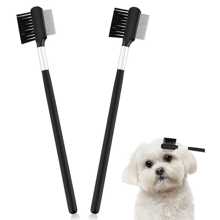 Grooming Tools Kitten Puppy Pets Accessories for Small Cat Dog Tear Stain Remover Head Brush Dog Combs Pet Eye Comb