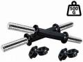 Pair Of DUMBBELL BARBELLS  - Silver. 