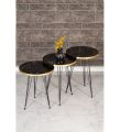 MDF Wood Round Nesting Table With Metal Stand Set of 3 Round table Table Decoration coffee table round coffee table dining table. 
