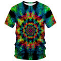 Graphic optical illusion 3D printed T-shirt men women clothing casual short sleeve tops vortex pattern tshirt oversized T shirt. 