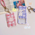 INS Cute Student Access Control Card Holder Work ID Protection Cover with Keychain. 