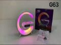 G63 G Shaped Lamp - Bluetooth Speaker For PC & Mobile - 15W Wireless Charger - Digital Alarm Clock - Mini Portable Speaker - Lamp For Bedroom Side Table & Study Table - Night Light - Show Piece For Room Decoration. 