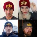 CLIMATE Men's Winter Hat CCCP Beanie Hat Russia Soviet Union Hat Communist Party Black Women Warm Knit Beanie Hat for Men Women. 