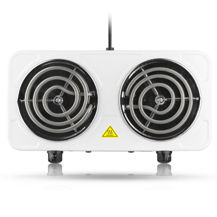 Adjustable portable metal plates double kitchen double burner electric