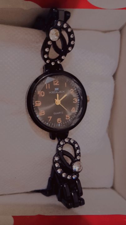 Watch%20for%20girls%7Cwoman%7Cladies%7Cgift%7CElegant%20Black%20Bracelet%20Watch%20with%20Crystal%20Accents%20for%20girl%20and%20woman%20-%20Image%206