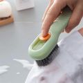 Multi-purpose shoe brush soft bristle automatic liquid long handle cleaning brush clothes board brush household cleaning tools. 