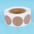 1Inch Kraft Stickers / 500 Labels Per Roll/Permanent Adhesive. 