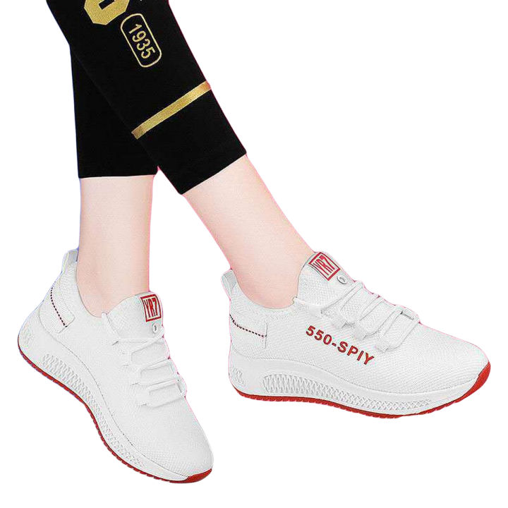 【ALLGOOD】Spring new single shoes children's thick soled walking casual sports shoes Joker breathable women's shoes.