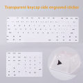 104 Key Transparent Keycap Side Engraved Gamer Mechanical Keyboard Blank Clear Cap Non-Engraved Backlit RGB ISO Enter OEM KeyCap. 