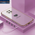 Gloden tree Casing Case For Xiaomi Poco F2 Pro Redmi K30 Pro Case Fashion Lover Heart Luxury Chrome Plated Soft TPU Square Phone Case Full Cover Camera Protection Anti Gores Rubber Cases For Girls. 