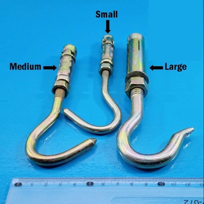 DreamsMart Small / Medium / Large Roof Ceiling Fan Cradle Hook Hollow Wall Dry Wall Anchor Screw Fasteners Nut Bolt Metal