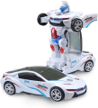 Deform Robot Car Toy for Kids – 2 in 1 Transforming Car to Robot with Lights & Sound. 