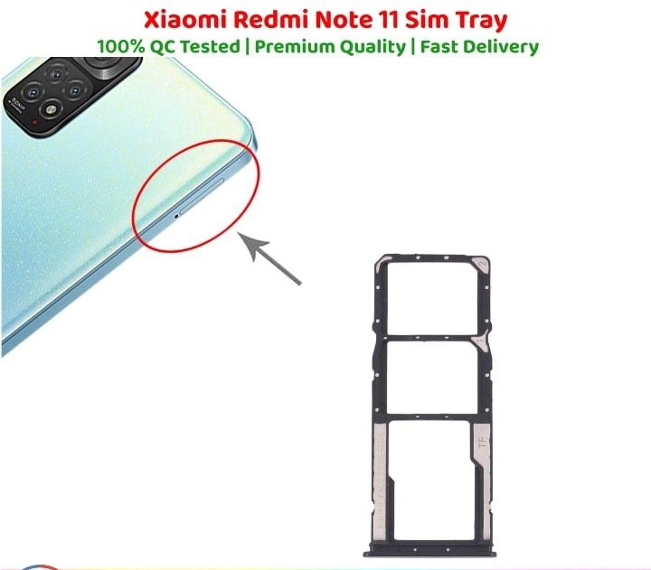 Xiaomi Redmi Note 11 SIM Tray Sim Jacket Sim Slot Sim Door For Xiaomi Redmi Note 11 -Twilight Blue