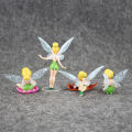 4pcs/Set 3-10cm Princess Tinkerbell Tinker Bell Beautiful Faery Fairy Elf Flower Elves PVC Action Figure Mini Model Toys Dolls. 