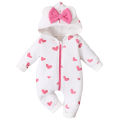 Baby Jumpsuit Breathable Newborn Love Heart Print Warm Romper Infant Pajamas. 
