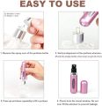 Portable Mini Refillable Perfume Atomizer - 5ml Travel Spray Bottle, Scent Pump Case for Fragrance, Ideal for Traveling and On-the-Go Use. 