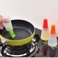 Kitchen Accessories 1Pcs Silicone oil brush liquid grill bottle baking brushes cake pastry oil pen BBQ utensil basting brush oil bottle silicone oil bottle with Brush - Random Color. 
