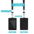 2 Pack of ID Card Holder with Neck Lanyard Strap and Retractable Badge Reel. 