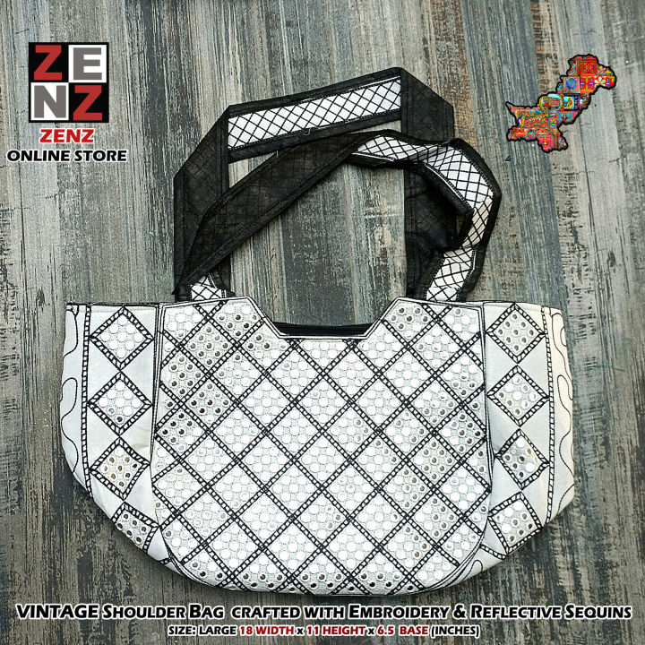 Pakistani%20Sindhi%20Fashion%20Traditional%20Wear%20Embroidered%20Large%20Purse%20Shoulder%20Hand%20Boho%20Bag%20for%20Adult%20Females%20Girls%20Women%20%20Vintage%20ZENZ%20-%20Image%203