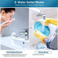 Silver Faucet Extender Brass Faucet Extender 1080 Swivel Robotic Arm Faucet Aerator, 2 Types of Water Discharge Model, Robot Arm for Cleaning. 