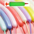 50 Long Length Balloons Pack in Multi Colors With Free Pump For Birthday - Anniversary Decoration , Kids Party Decoration and Wedding - Bridal Shower Decoration. 