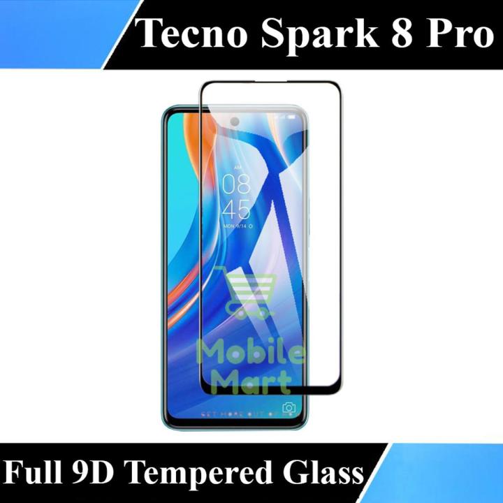 Tecno Spark 8 Pro Glass Protector Curved 9D Glass Full Screen Edge To Edge For Tecno Spark 8 Pro