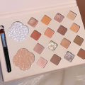 Ruhuatuo 18 Shades Cherry Blossom Blossom Eyeshadow Palette, Pearlescent Matte Contouring Contour, Blush Highlighter Powder Eyeshadow All-in-One Palette. 