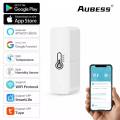 Aubess Tuya Wifi Smart Temperature And Humidity Sensor With Buzzer Alarm Voice Control Intelligent Linkage With Alexa Tuya Smart Life. 