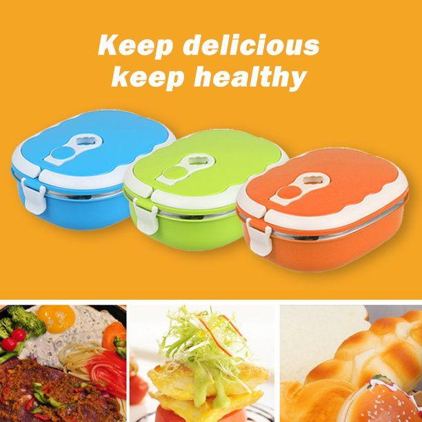 Stainless Steel Insulated Square Lunch Box for Children, Kids and Adult ...