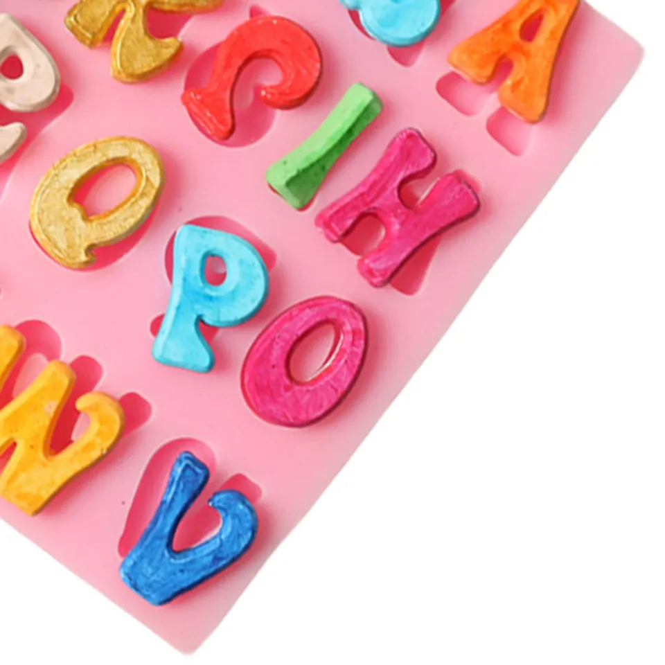 Letter Alphabet Baking Silicone Mold Fondant Chocolate Cake Decorating Tool