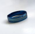 Pack of 1 Versace-Inspired Blue Stainless Steel Challa Ring - Available in 2 Variations (5mm and 8mm) and 5 Sizes. 