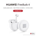 HUAWEI FreeBuds 4 Wireless Bluetooth Open-fit Earphones with Hybrid Active Noise Cancellation, High-Resolution Sound Triple-Mic Earbuds, Intelligent Audio Connection, Fast Wired Charging, Long Battery Life, Color Ceramic White. 