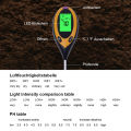 4 in 1 Soil PH Tester Moisture Sunlight Light Test Meter for Garden Plant Lawns MJ. 