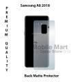 Samsung A8 2018 Matte Back Protector Anti Fingerprint. 