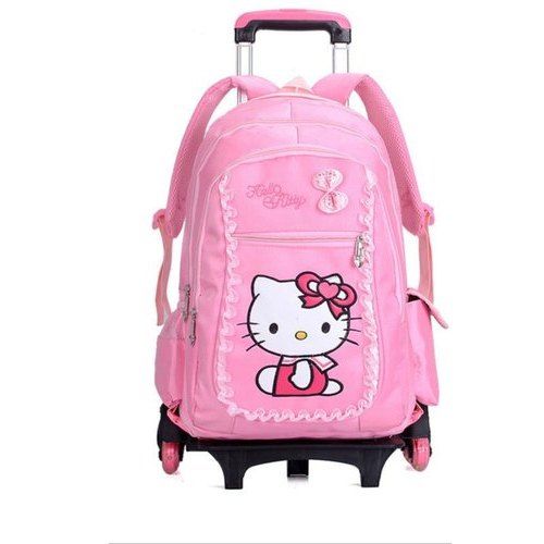 Hello Kitty Latest Model School Trolley Bag for Girls 2 Wheel Trolley Daraz.pk