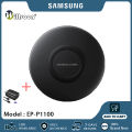 Original Samsung Wireless Charger Original EP-P1100 15W Qi Smart Fast charging adapter with Type C USB Interface For Samsung Galaxy S10 S9 S8 Note 10+ 9/iPhone X XR XS 8/ Smart Pad. 
